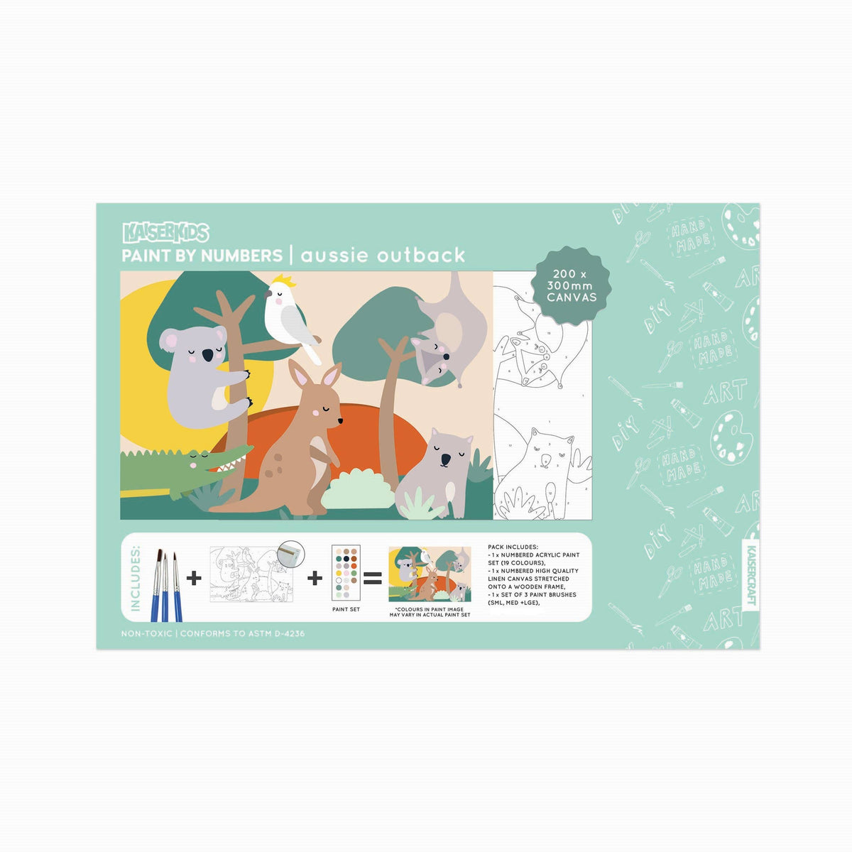 Kids Paint by Numbers AUSSIE OUTBACK Makit Takit